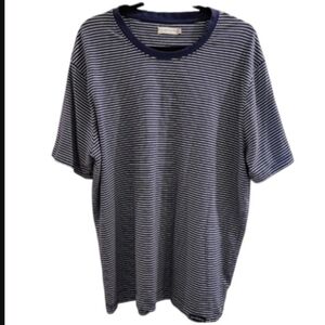 SOUTHERN PROPER Blue & White Striped Tee SZ XXL